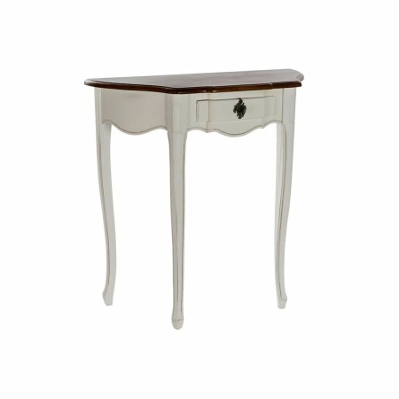 Console DKD Home Decor Blanc Marron Bois de paulownia (78 x 35 x 79 cm)