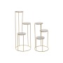 Table d'appoint DKD Home Decor Doré Métal MDF Blanc (42 x 42 x 99 cm)