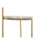 Table d'appoint DKD Home Decor Doré Métal MDF Blanc (42 x 42 x 99 cm)