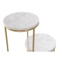 Table d'appoint DKD Home Decor Doré Métal MDF Blanc (42 x 42 x 99 cm)
