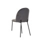 Chaise DKD Home Decor Noir Métal Gris foncé (44 x 53 x 82 cm)