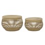 Jeu de 2 tables DKD Home Decor Rotin Bambou (51 x 51 x 33 cm) (44 x 44 x 27.5 cm) (2 pcs)