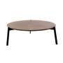 Table d'appoint DKD Home Decor Marron Métal Bois MDF (110 x 110 x 37.5 cm)