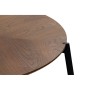 Table d'appoint DKD Home Decor Marron Métal Bois MDF (110 x 110 x 37.5 cm)