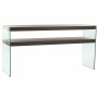 Console DKD Home Decor Verre Marron Transparent MDF noyer Moderne (160 x 45 x 80 cm)