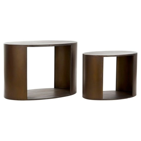 Jeu de 2 tables DKD Home Decor Métal Cuivré Clair (80 x 50 x 56 cm) (2 pcs) (60 x 40 x 45 cm)