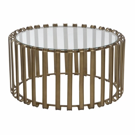 Table d'appoint DKD Home Decor Verre Métal Cuivre (75 x 75 x 40 cm)