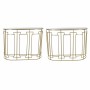 Console DKD Home Decor Métal Verre Doré (2 pcs) (107 x 36 x 78.5 cm)
