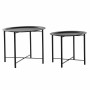 Jeu de 2 tables DKD Home Decor Noir Métal (62 x 62 x 49 cm) (2 pcs)