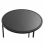 Jeu de 2 tables DKD Home Decor Verre Noir Métal (2 pcs) (38 x 38 x 70 cm)
