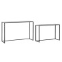 Console DKD Home Decor Verre Noir Métal (100 x 30 x 65 cm) (80 x 25 x 55 cm) (2 pcs)