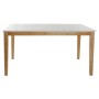 Ensemble Table + 6 Chaises DKD Home Decor Polyester Chêne Laqué (150 x 90 x 74 cm) (44 x 50 x 91 cm)