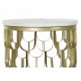 Table d'appoint DKD Home Decor Blanc Marbre Fer Doré (30.5 x 30.5 x 50 cm)