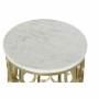 Table d'appoint DKD Home Decor Blanc Marbre Fer Doré (30.5 x 30.5 x 50 cm)