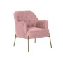 Fauteuil DKD Home Decor Rose Doré Métal Polyester (65 x 73 x 79,5 cm)