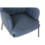 Fauteuil DKD Home Decor S3022633 Noir Bleu Métal Polyester (65 x 73 x 79,5 cm)