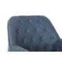 Fauteuil DKD Home Decor S3022633 Noir Bleu Métal Polyester (65 x 73 x 79,5 cm)