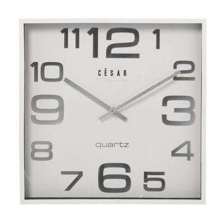 Reloj de Pared Alexandra House Living Blanco Plateado Acrílico Plástico 28 x 4 x 28 cm