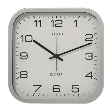 Horloge Murale Alexandra House Living Blanc Argenté Aluminium 30 x 4 x 30 cm
