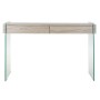 Table d'appoint DKD Home Decor Transparent Verre Bois MDF (120 x 40 x 76 cm)