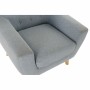 Fauteuil DKD Home Decor 8424001799312 Polyester Bois d'hévéa Bleu ciel (81 x 80 x 80 cm)