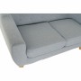 Canapé deux places DKD Home Decor Polyester Bois d'hévéa Bleu ciel (146 x 84 x 82 cm)