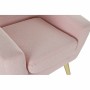 Fauteuil DKD Home Decor 8424001799367 Polyester Bois d'hévéa Rose clair (81 x 80 x 80 cm)