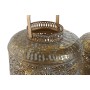 Set de Portavelas Home ESPRIT Dorado Metal 24 x 24 x 32 cm
