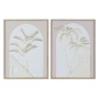 Cuadro Home ESPRIT Blanco Beige Palmeras Escandinavo 45 x 2,2 x 60 cm (2 Unidades)