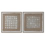Cuadro Home ESPRIT Blanco Beige Moderno 60 x 3,8 x 60 cm (2 Unidades)