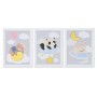 Cuadro Home ESPRIT Amarillo Gris Infantil 30 x 1,8 x 40 cm (4 Unidades)