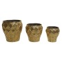 Set de Maceteros Home ESPRIT Dorado Metal Moderno 41 x 41 x 41,5 cm (3 Piezas)