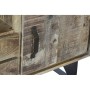 Meubles de télévision DKD Home Decor Noir Métal Bois de manguier (150 x 40 x 52.5 cm)