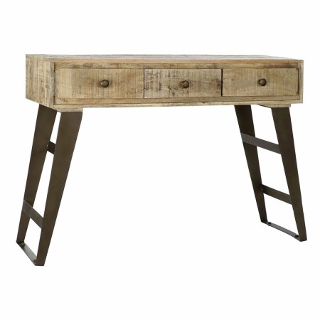 Console DKD Home Decor Noir Métal Bois de manguier (130 x 40 x 89 cm)