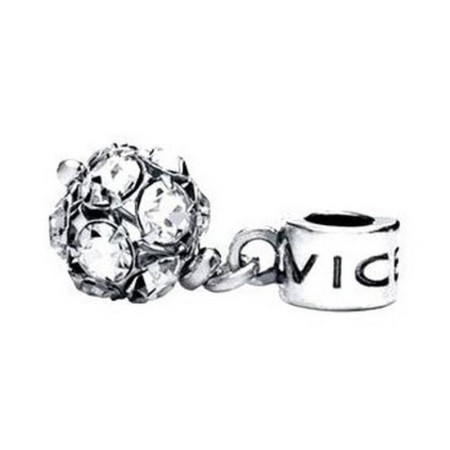Perle de verre Femme Viceroy VMM0076-00 Argenté (1 cm)