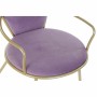 Chaise à Accoudoirs DKD Home Decor Métal Polyester (61.5 x 54.5 x 88 cm)