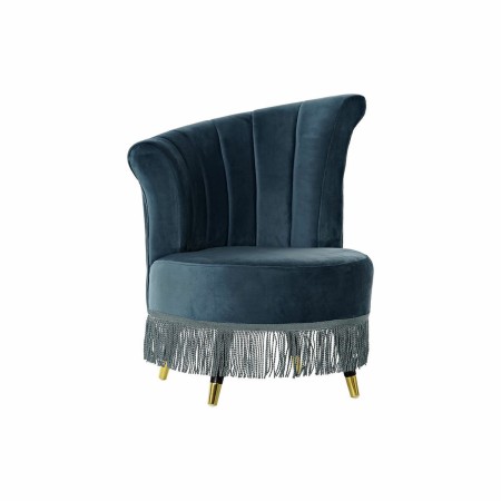 Fauteuil DKD Home Decor 8424001802289 Bleu Métal Polyester (77 x 63 x 85 cm)