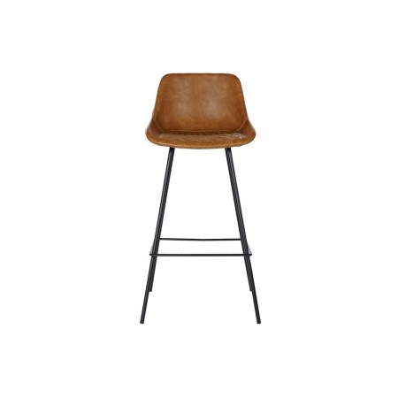Tabouret DKD Home Decor Noir Polyuréthane Métal Camel (48 x 47 x 101 cm)