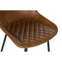 Tabouret DKD Home Decor Noir Polyuréthane Métal Camel (48 x 47 x 101 cm)