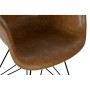 Chaise DKD Home Decor Noir Polyuréthane Métal Camel (64 x 60 x 84 cm)