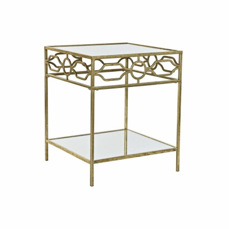 Table d'appoint DKD Home Decor Miroir Doré Métal (50 x 50 x 60 cm)