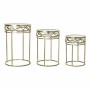 Jeu de 3 tables DKD Home Decor Miroir Doré Métal (46 x 46 x 70 cm) (3 pcs)