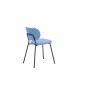 Chaise de Salle à Manger DKD Home Decor Bleu Polyester Métal (52 x 47 x 77 cm)