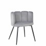 Chaise de Salle à Manger DKD Home Decor Polyester Métal Gris clair (59 x 53.5 x 74 cm)