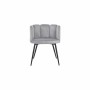 Chaise de Salle à Manger DKD Home Decor Polyester Métal Gris clair (59 x 53.5 x 74 cm)