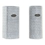 Vase DKD Home Decor Blanc Gris Métal (2 pcs) (14.5 x 14.5 x 33 cm)