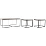 Table d'appoint DKD Home Decor Bois Métal (3 pcs) (122.5 x 61 x 53 cm) (56 x 51 x 48 cm)