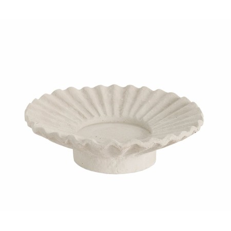 Bougeoir Alexandra House Living Blanc Ciment 22 x 7 x 22 cm