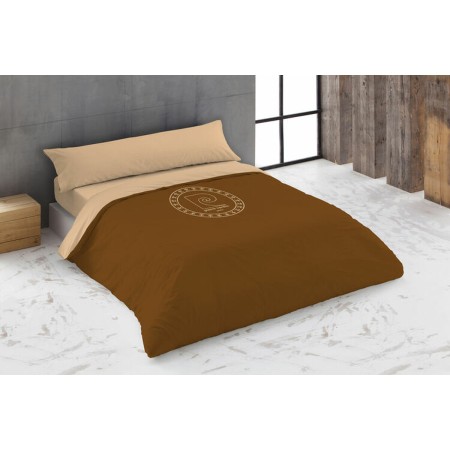 Juego de funda nórdica Hosteline LOGO Beige Cama de 180 260 x 240 cm 4 Piezas