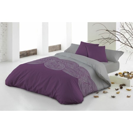 Parure de couette Hosteline ONENAL Mauve Lit 1 persone 3 Pièces